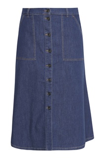 Джинсовая юбка с пуговицами Marina Rinaldi