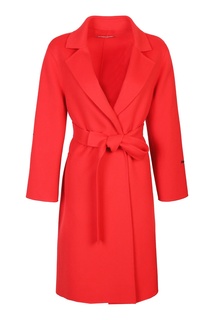 Красное пальто с поясом Marina Rinaldi