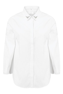 Белая рубашка с отделкой кристаллами Marina Rinaldi