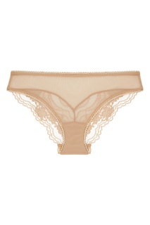Бежевые трусы с кружевом La Perla