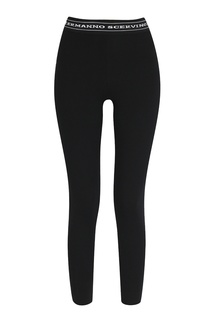 Черные леггинсы с логотипом Ermanno Scervino
