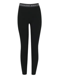 Черные базовые леггинсы с логотипом Ermanno Scervino