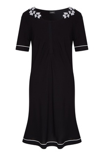 Черная ночная сорочка с вышивкой La Perla