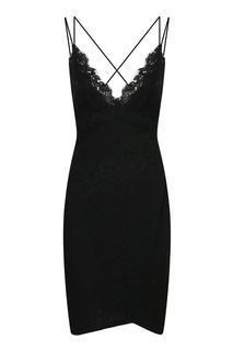 Черное платье на бретелях Ermanno Scervino