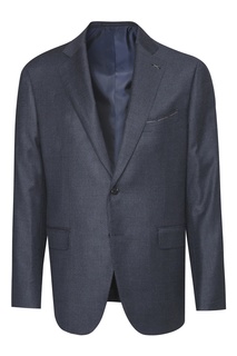 Темно-синий шерстяной костюм Lardini
