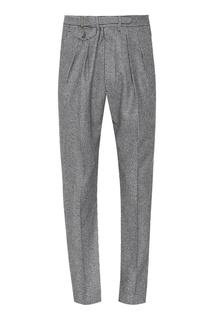 Серые брюки из шерсти с узором Lardini