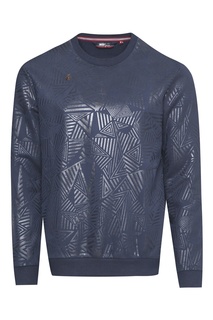 Синий свитшот с серебристыми принтами Bosco Fresh