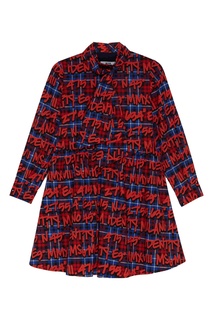 Хлопковое платье с ярким принтом Msgm