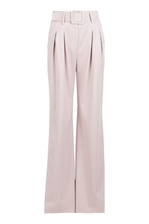 Светло-розовые брюки с широким поясом Blumarine