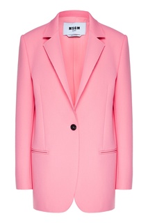 Розовый однобортный жакет Msgm
