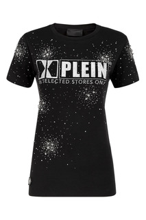 Черная футболка с кристаллами Philipp Plein