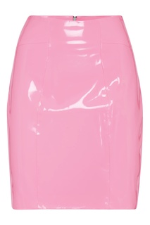 Розовая лакированная юбка Philipp Plein