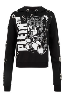 Черная толстовка с люверсами Philipp Plein