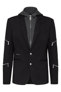 Черный пиджак с молниями Philipp Plein