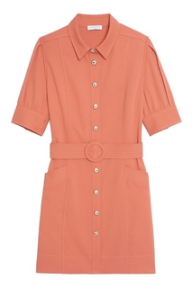 Платье-рубашка абрикосового цвета Sandro