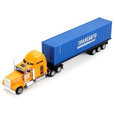 Грузовик ТЕХНОПАРК Тягач с прицепом (1805-1A-R) 27 см синий/оранжевый