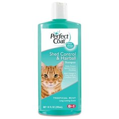 Шампунь 8 In 1 Perfect Coad Shed Control and Hairball против линьки и колтунов для кошек 295 мл