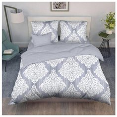 Постельное белье 2-спальное Василиса Белая королева, бязь серый