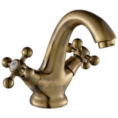 Смеситель для раковины (умывальника) Zollen BR53420611 двухрычажный бронза