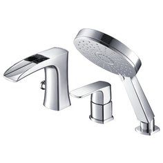 Смеситель для ванны с душем Timo Lumi 4210/00Y однорычажный встраиваемый лейка в комплекте хром