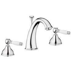 Смеситель для раковины (умывальника) Webert Dorian DO750101 chrome двухрычажный встраиваемый хром хром/белый