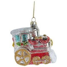 Елочная игрушка Новогодняя Сказка Паровозик (972884) красный/золотистый/серебристый