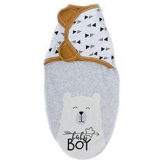 Многоразовые пеленки Крошка Я кокон Baby bear 50-62 см серый/коричневый