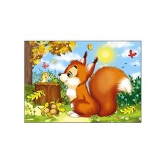 Пазл Рыжий кот Белочка (П-9944), 12 дет.