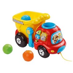 Интерактивная развивающая игрушка VTech Самосвал "Погрузи и вези" красный/желтый