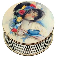 Набор конфет Кремлина Чернослив шоколадный в круглой шкатулке 400 г Дама