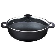 Сковорода-вок Vetta 808-009 30 см, с крышкой, черный