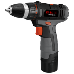 Аккумуляторная дрель-шуруповерт P.I.T. PSR 12-D3 22 Н·м черный/серый