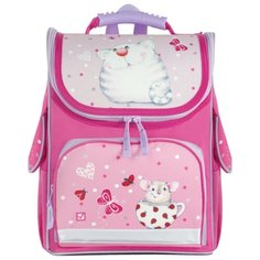 BRAUBERG Ранец Style Кошка и мышка (227823), розовый
