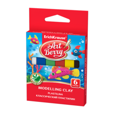 Пластилин ErichKrause Artberry с Алоэ Вера 6 цветов/90г (41756)