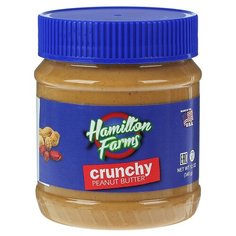 Hamilton Farms Арахисовая паста с кусочками арахиса, 340 г
