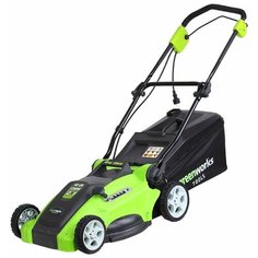 Газонокосилка greenworks 25147 GLM1240 1200W 40cm 3-in-1