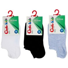 Носки Conte-kids комплект из 3 пар, размер 14, белый/светло-голубой/черный