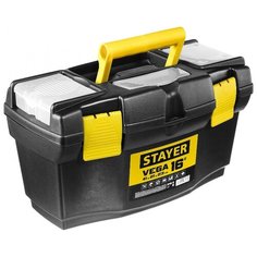Ящик с органайзером STAYER Vega 38105-16_z03 41x21x23 см 16 черный/желтый
