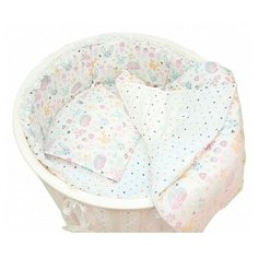 Baby Nice комплект для круглой кроватки Лесная поляна (3 предмета) розовый