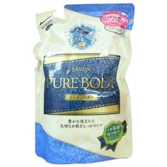 Гель для душа Mitsuei Pure Body с гиалуроновой кислотой, коллагеном и экстрактом алоэ с ароматом свежести, сменный блок, 400 мл