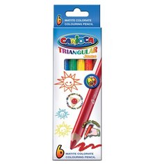 Carioca набор цветных карандашей Triangular Maxi 6 цветов (42395/6)