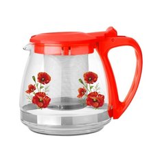 МФК Заварочный чайник стеклянный 700 мл маки