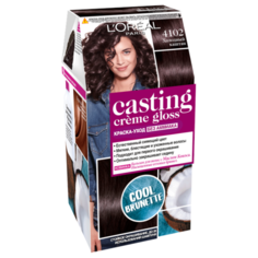 LOreal Paris Casting Creme Gloss стойкая краска-уход для волос, 4102 холодный каштан