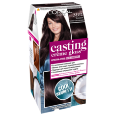 LOreal Paris Casting Creme Gloss стойкая краска-уход для волос, 3102 холодный темно-каштановый