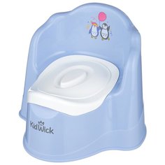 KidWick горшок Трон с крышкой фиолетовый/белый