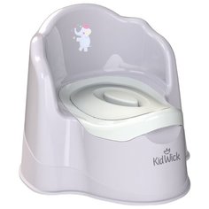 KidWick горшок Трон с крышкой серый/белый