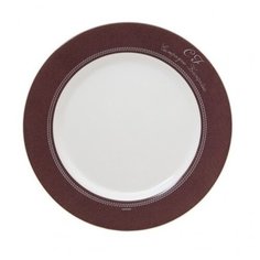Luminarc Тарелка обеденная Broderie 26см белый/коричневый