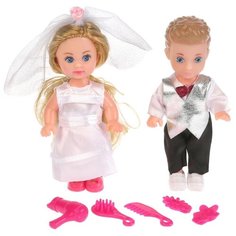 Набор кукол Карапуз Машенька и Сашенька Жених и невеста, 12 см, MARY002-GB-BB