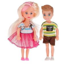 Набор кукол Машенька и Сашенька Давай дружить, 12 см, MARY001-GB-BB Карапуз