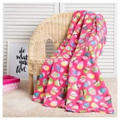 Плед Collorista Экономь и Я, Сладости 150 х 180 см, розовый